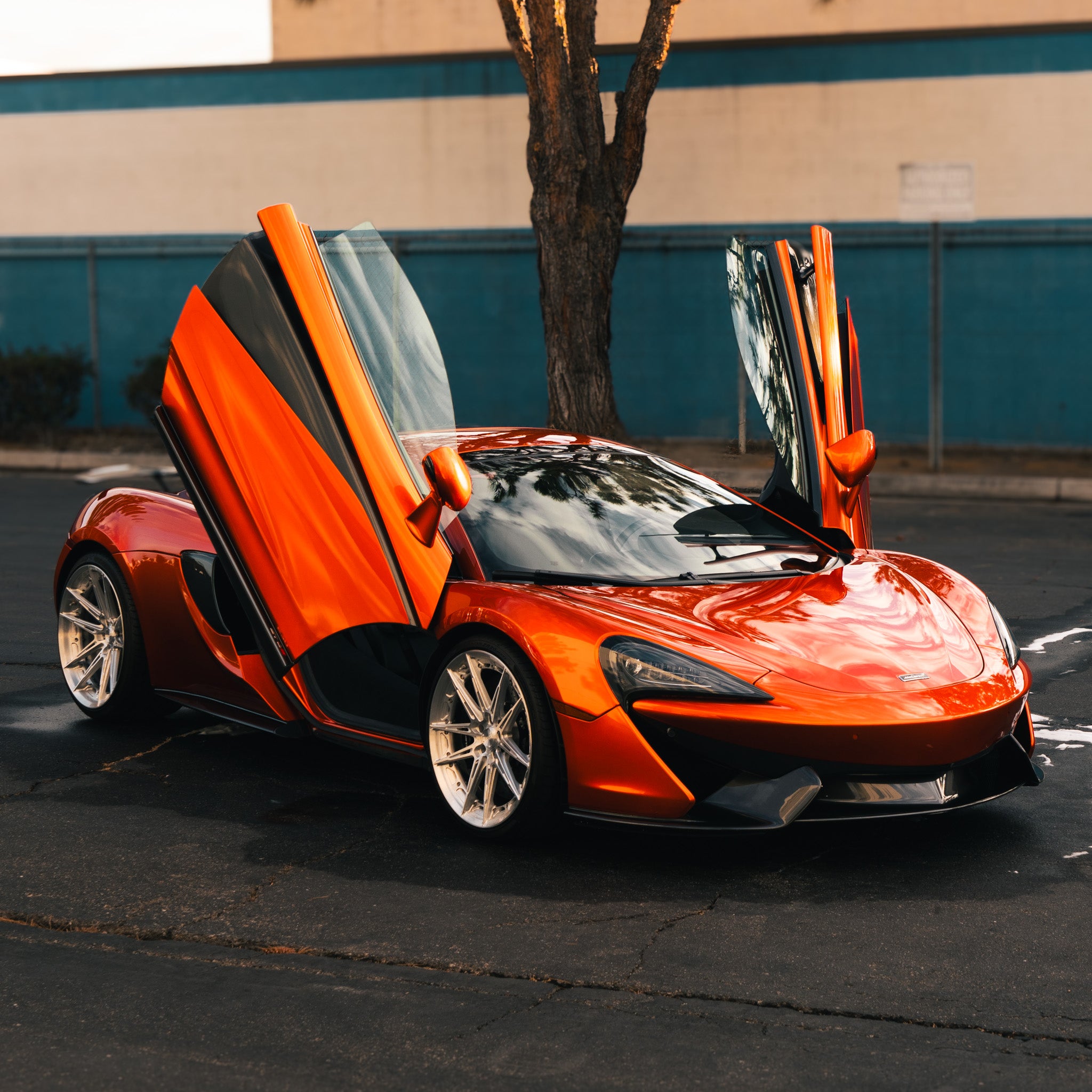 Stunning McLaren Detailed by Pure Power with Butterfly Doors Open and High-Gloss Finish